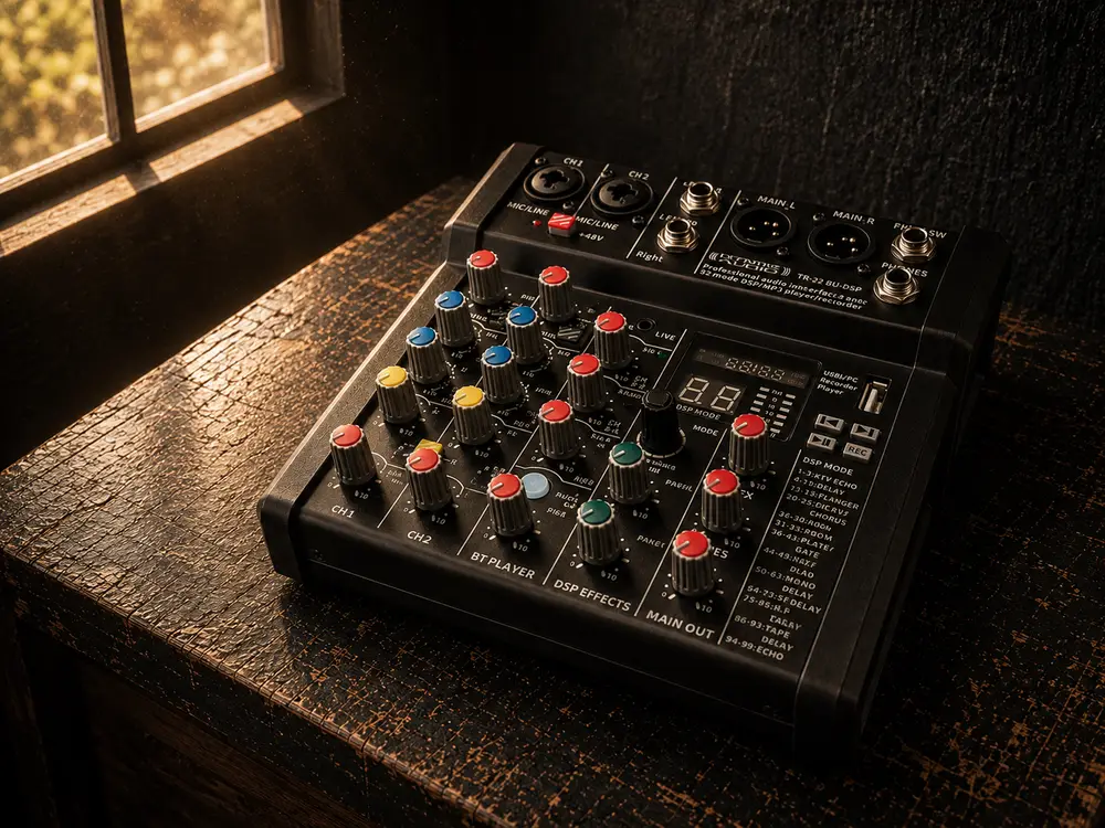 Table de mixage — Definitive Audio TM-22 (3 entrées, Bluetooth)