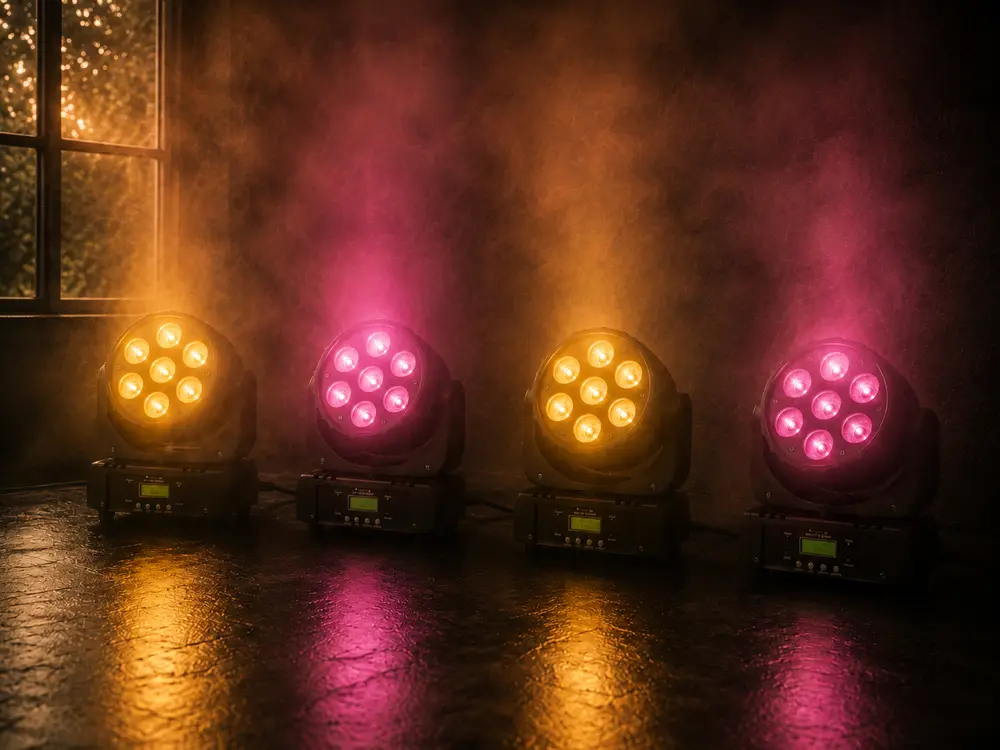 Pack 4× Lyre Wash — Stairville MH-110 LED