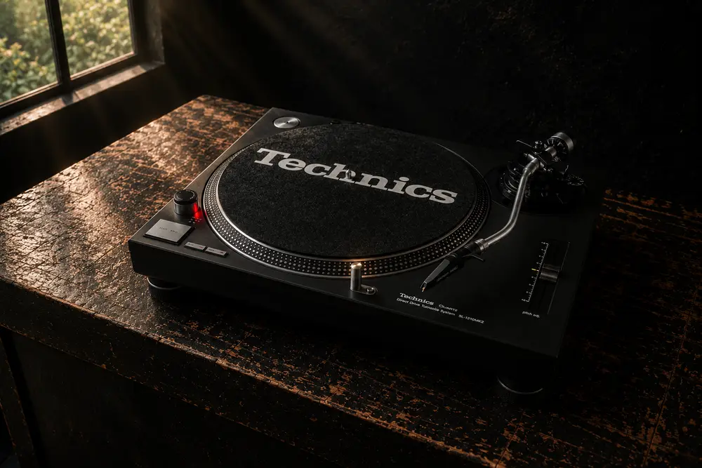 Platine vinyle Technics SL-1210 MK2 (cellule Ortofon)